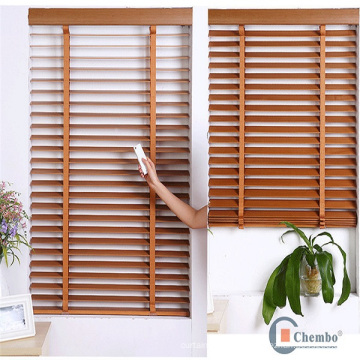 Cortinas de controle remoto de madeira Slat Lowes